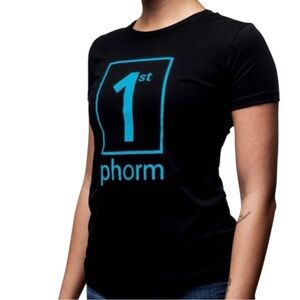 1st PHORM Top Tee Shirt Black Working Out Gym Lifting Running Cycling Women’s